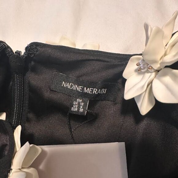 NWT Nadine Merabi Cindy Black Dress - Size S/M - Picture 8 of 8
